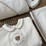 Tutina in ciniglia avorio con orsetto BEAR50 BabyGi