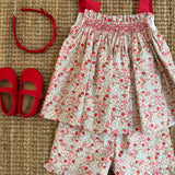 Top fantasia fragoline con spalline fiocco Sariette Kidiwi 36202