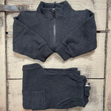 Tancredi LT3A00039 charcoal zip cardigan