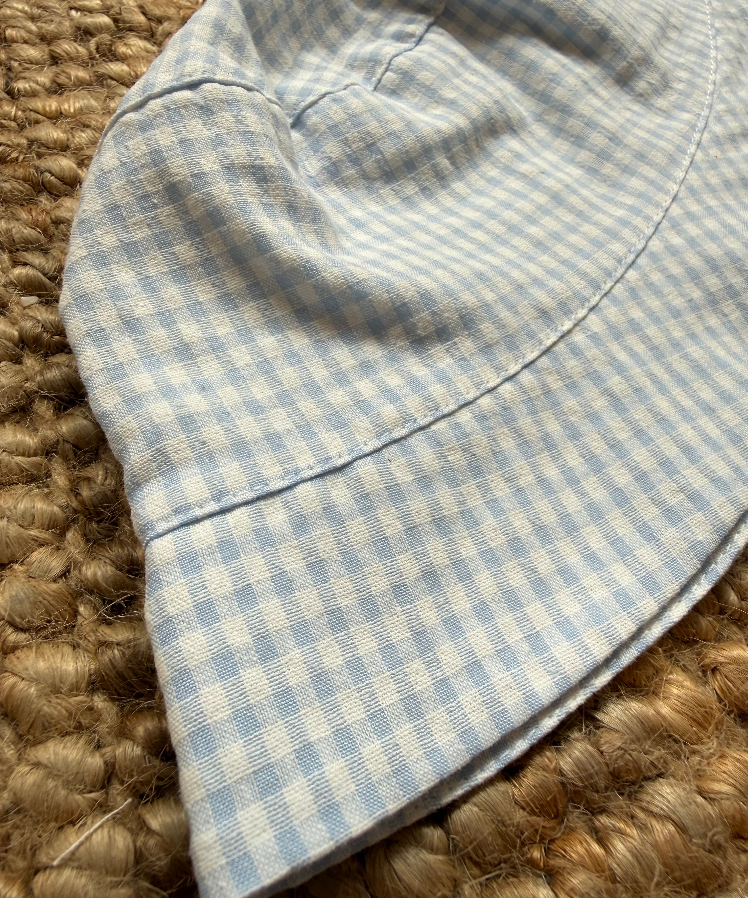 Cappello vichy bianco e azzurro HS69B Baby Gi