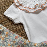 Polo collo frill rifinitura arancio DK325