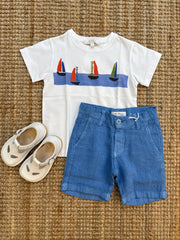 T-shirt mezza manica stampa vela Mariella Ferrari TSE5