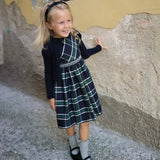 Abito tartan con punto smock art FCCM003VERR