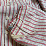 Camicia righe burro e rosso DK517