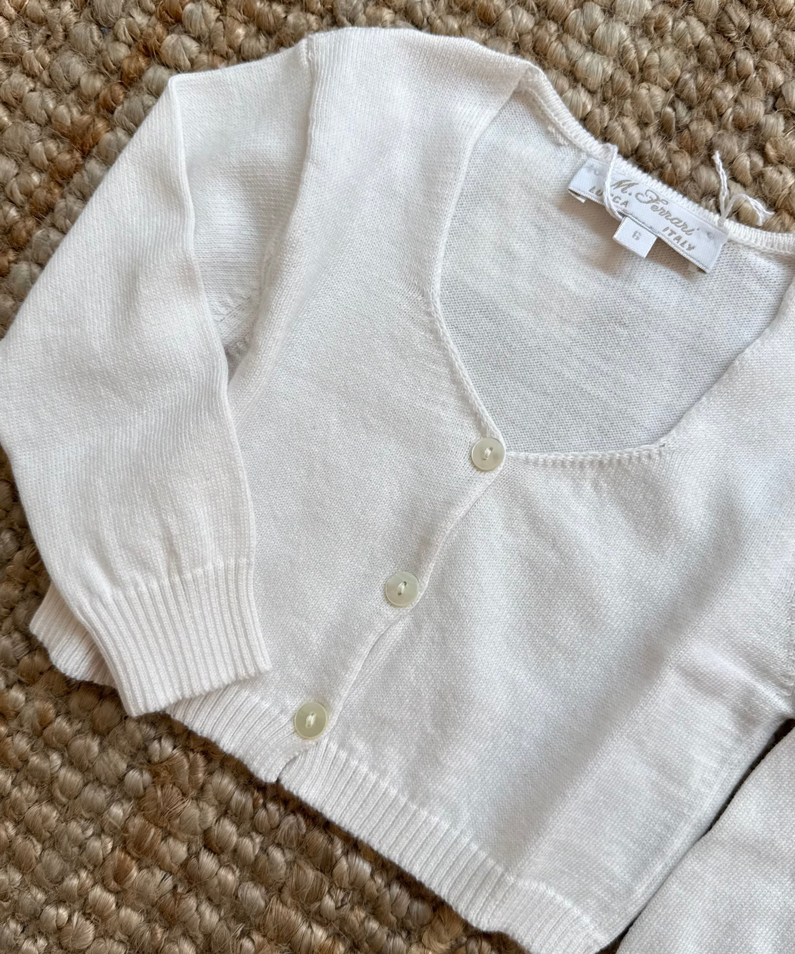 Cardigan scaldacuore bianco Mariella Ferrari MAA1