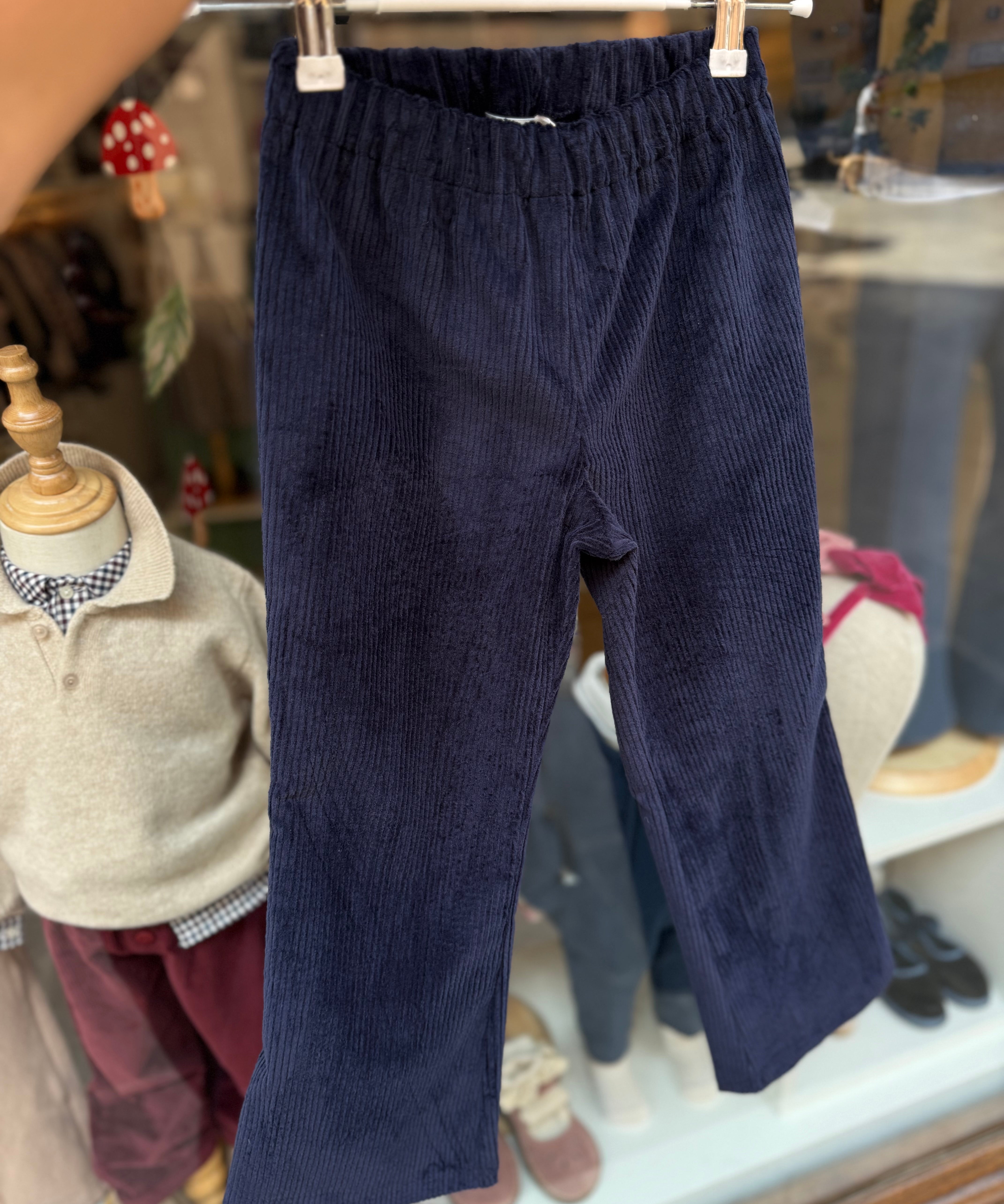 Pantalone zampetta LAB Laila in velluto a coste blu