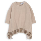 Oversized sweater with gold fringe GN21030