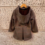 Cappotto quadro marrone I259c