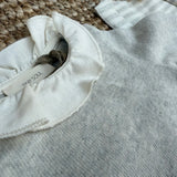 Completo spezzato body collo frill e salopette Tiny Soul TS703 TS704