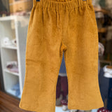 Pantalone zampetta LAB Laila in velluto a coste mostarda