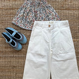 Pantalone palazzo latte Time to Bloom 133404