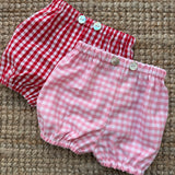Bloomers LAB coulotte in cotone vichy rosso e bianco
