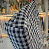 Pochette LAB vichy bianco e blu