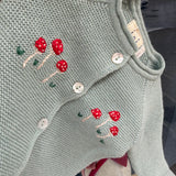 Cardigan links misto cashmere salvia ricamato a mano Malvi FCCI118GFLL
