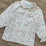 Camicetta LAB Clizia fiori con colletto petalo a manica lunga