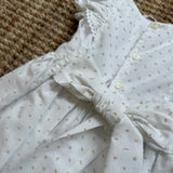 Abito plumetis bianco e sabbia Mariella Ferrari P018