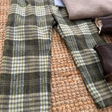 Pantalone con pences tartan verde Mariella Ferrari PTG7