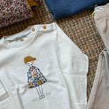 LAB T-shirt with embroidered fantasy patch for girls