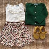 Gonna pantalone LAB velluto mille righe fiorellini