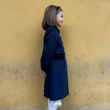 Blue wool coat I241004