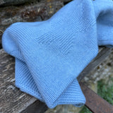 Copertina trecce azzurro con stelle pura Lana Mi Lucero x LA NUVOLA LAB I25277