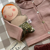 Cardigan colletto frill rosa Mi Lucero x LA NUVOLA LAB I25273