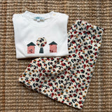 T-shirt LAB con patch casette fantasia