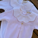 Pink crewneck cardigan newborn Mi Lucero x LA NUVOLA LAB I24064