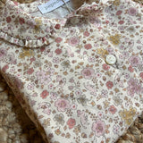 Camicetta fiorellini rosa collo tondo rouches 7323 63 Pepecè