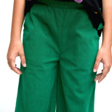 Pantalone Compania Fantastica velluto a costine verde 11416