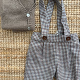 Bermuda con bretelle tartan pied de poule Mariella Ferrari PTM11