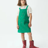 Abito salopette con ciliegie ricamate Compania Fantastica 43418