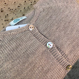 Cardigan girocollo tortora Mi Lucero x LA NUVOLA LAB 24064