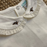 Polo LAB Sara colletto frill e ricamo bacche