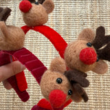 Cerchietto LAB rivestito in velluto con renne