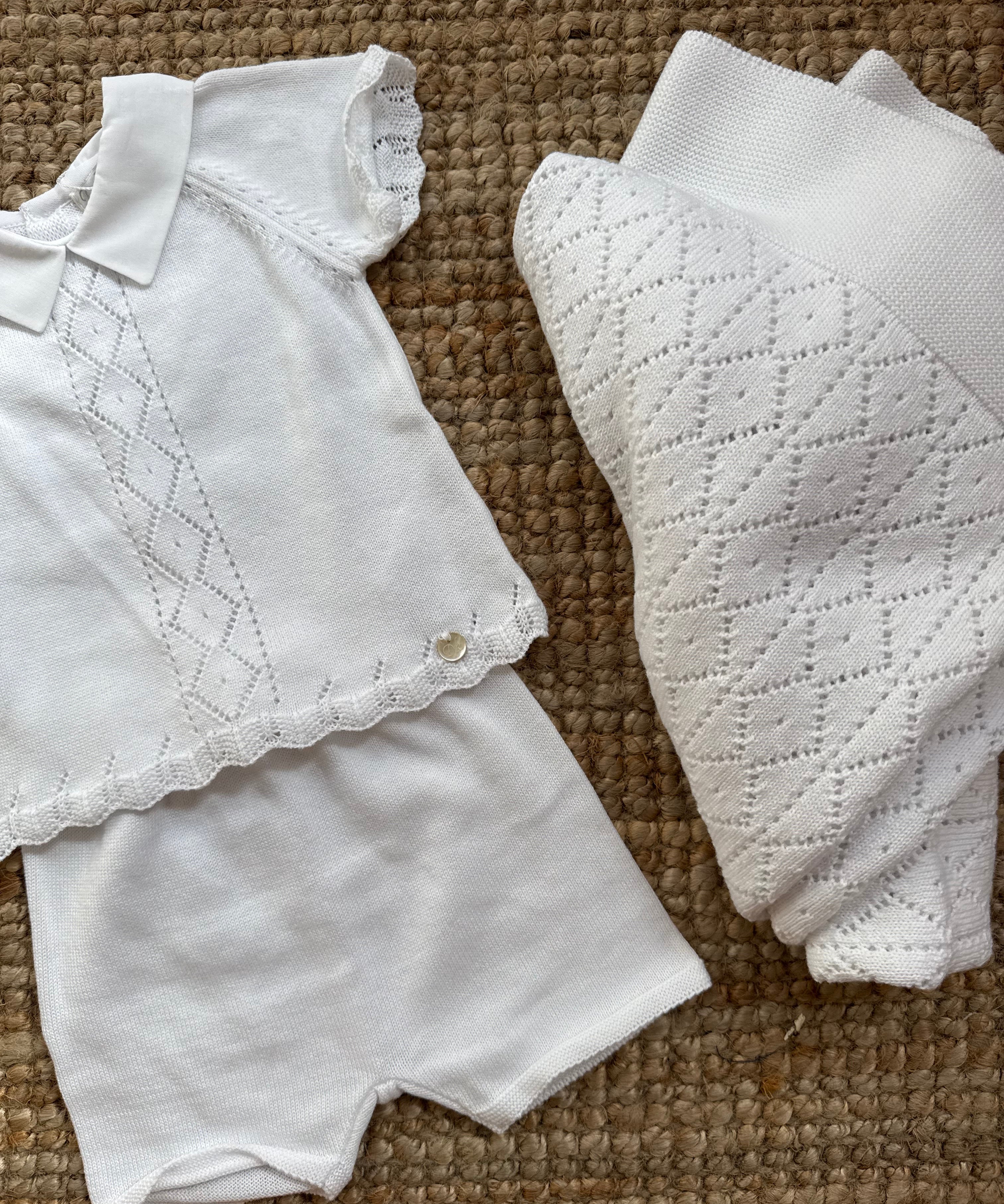 Set spezzato newborn bianco DK117