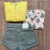 Shorts in denim oliva high rise Elida LTB