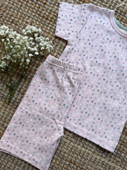 Completo t-shirt e ciclista corto fiorellini Pigeon 26SHOP
