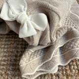 Copertina mouliné sabbia con fiocco Dr Kid DK141