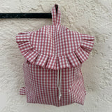 Zainetto LAB vichy rosa e bianco frill
