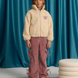Pantalone rosa in velluto a costine con tasche laterali Gingersnaps GPA0564