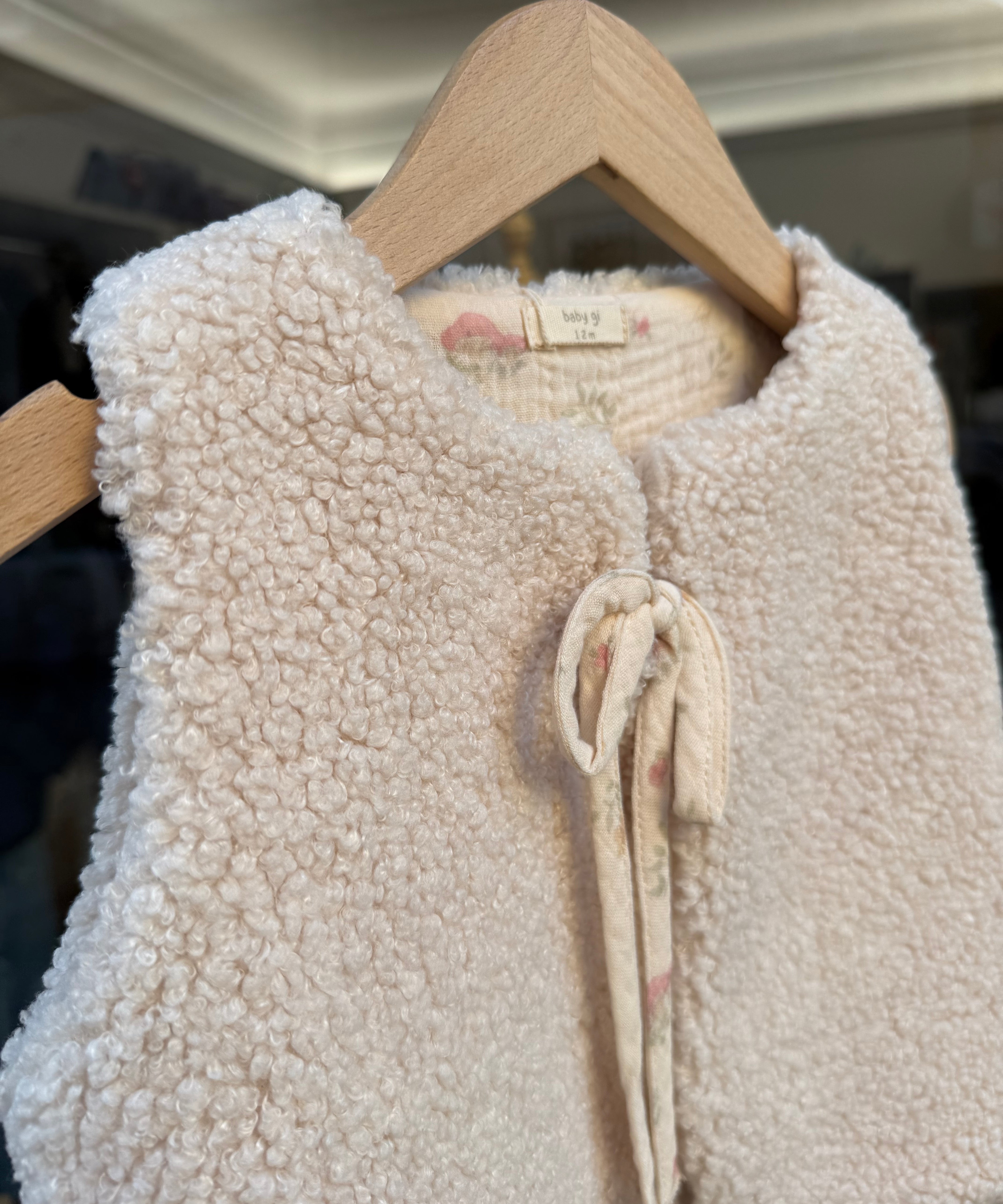 Gilet teddy con fiocchetto TS94G BabyGi