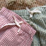 Pantalone loose fit vichy verde e bianco Pigeon 26LOOSSC