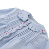 Camicetta azzurro con cappe e ricami Gingersnaps GBL1756