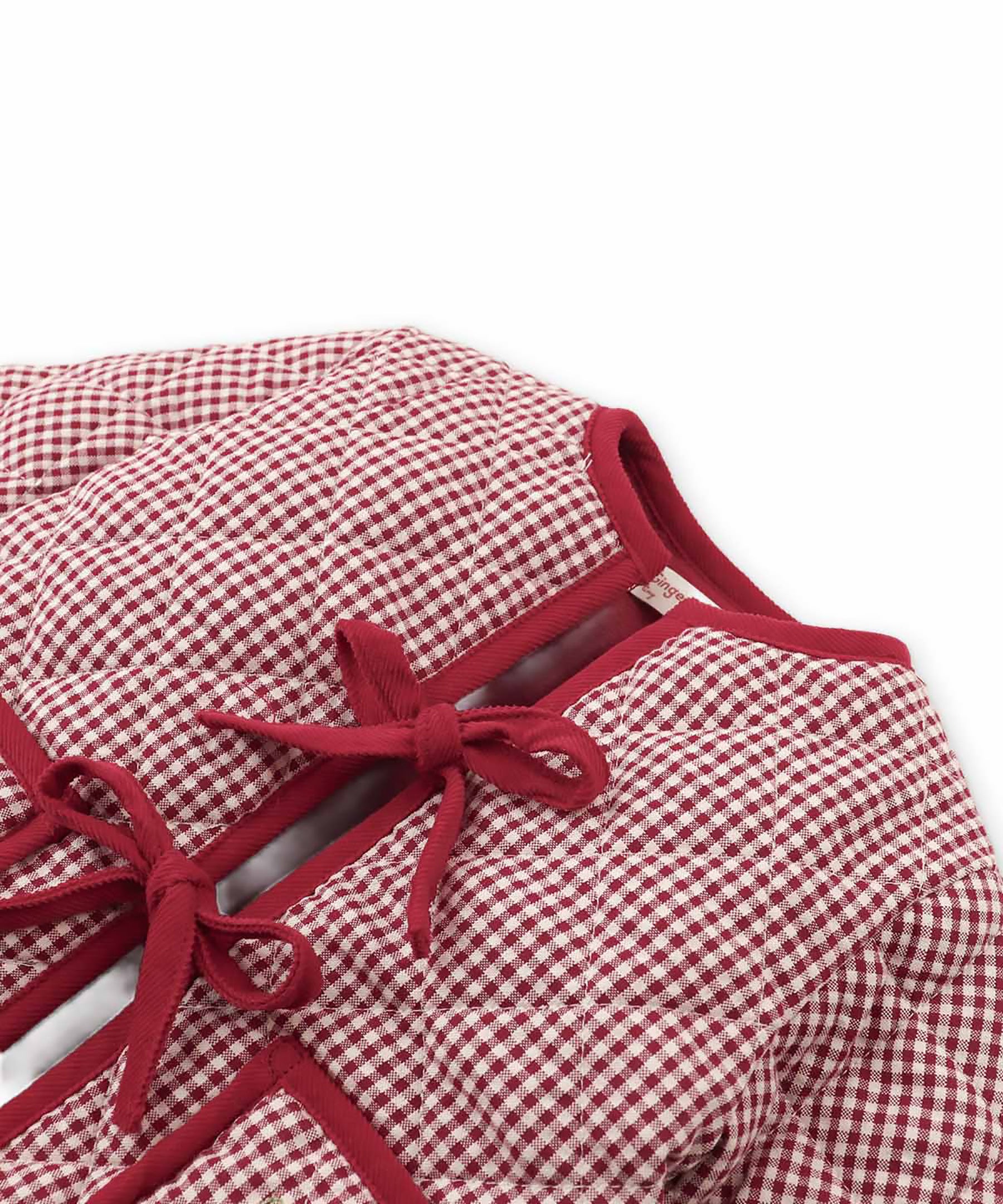 Giacca newborn vichy con ricami Gingersnaps IGCO0005