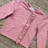 Cardigan Magil rosa babol con rouches IN22068