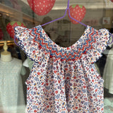 Abito LAB fiorellini con ricamo punto smock