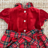 Abito LAB tartan e velluto