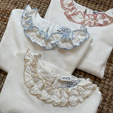 T-shirt in jersey con colletto rouches profilo IN26043