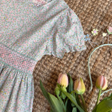 Abito fantasia fiorellini con ricamo smock Malvi & Co S26M005VECPR